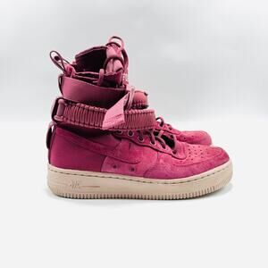 Nike Air Force 1 SF AF1 Womens 6 Burgundy Vintage Wine Force is Female